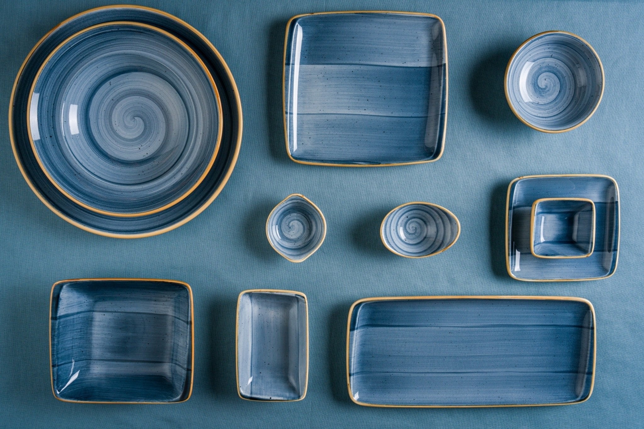 Assiette Creuse En Porcelaine Bonna Premium Aura Dusk - Bleu, Diamètre 20 Cm, Capacité 500 Ml - Pour Usage Pro Ou Maison