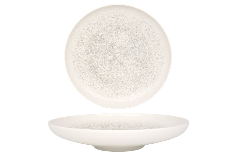 Lunar White Deep Plate 25 cm