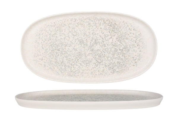 Lunar White Oval Service Plate 30 cm