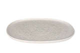 Lunar White Oval Service Plate 34 cm