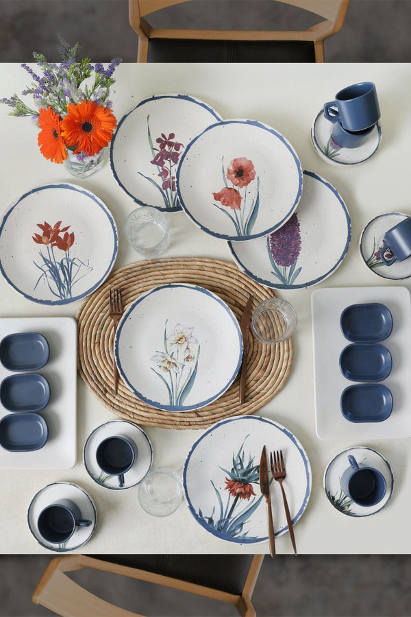 Anatolian Flowers Dinnerware Set 26 pcs - Chaplin Home