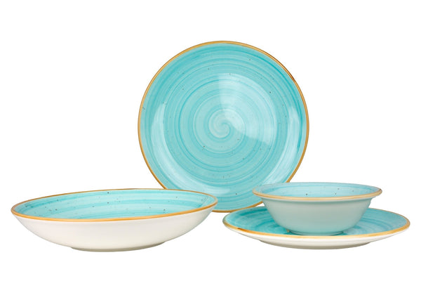 Aqua Dinnerware Set 24 pcs - Chaplin Home