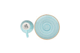 Aqua Espresso cup with saucer - 80cc - set of 6 - Chaplin Home