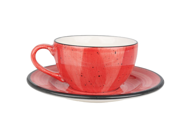 Aura Passion Coffee cup with saucer - 250cc - set of 6