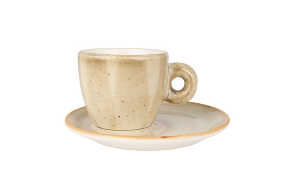 Aura Terrain Espresso cup with saucer - 70cc - set of 6 - Chaplin Home