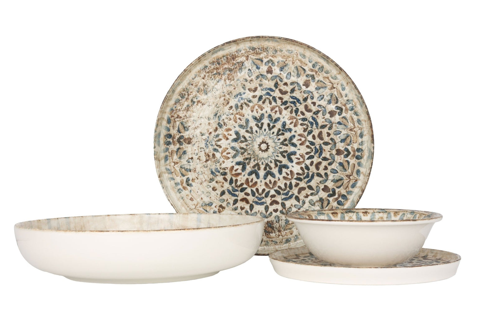 Rinart Aztec dinnerware Set - 24 pieces - 6 persons - Chaplinhome