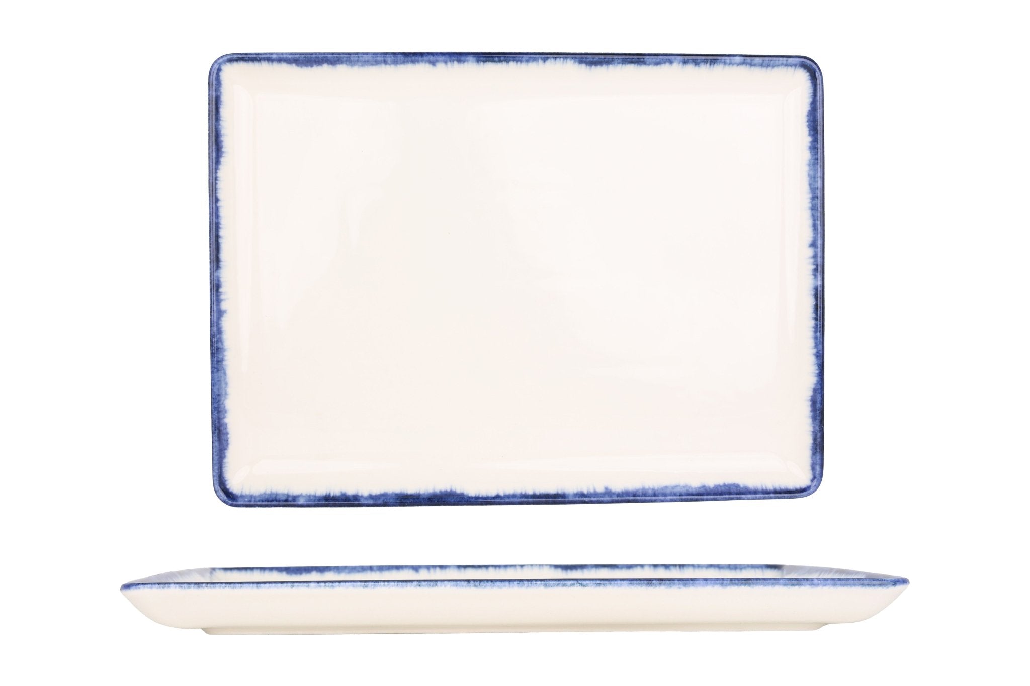 Kütahya Porselen Azure Rectangular Service Plate 30 x 22 cm – Chaplin Home