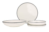 Black Edge Dinnerware Set 24 pc's - Chaplin Home