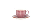 Brombeer-Teetasse mit Untertasse – 230 ml – 6er-Set – Chaplin Home