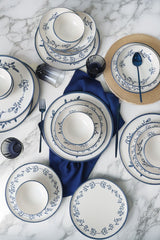 Blue Bloom Dinnerware Set 24 pcs - Chaplin Home