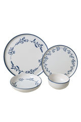 Blue Bloom Dinnerware Set 24 pcs - Chaplin Home