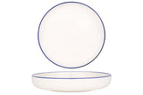 Blue Edge Deep Plate 22 cm (800cc) - Chaplin Home