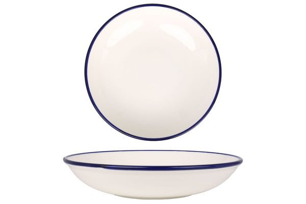 Blue Edge Deep Plate 25 cm (1300cc) - Chaplin Home