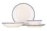 Blue Edge Dinnerware Set 24 pc's (Medium) - Chaplin Home
