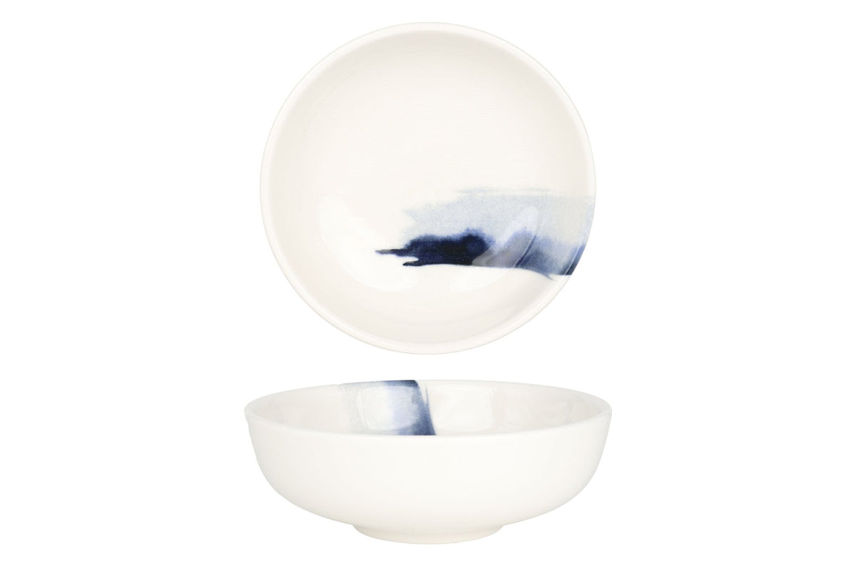 Assiettes à Desserts Bonna Blue Wave – Porcelaine, 22 Cm, Lot De 6, Résistantes Micro-ondes Et Lave-vaisselle