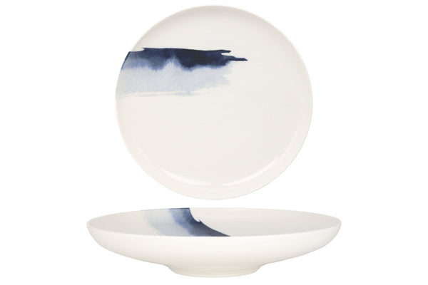 Blue Wave Deep Plate 25 cm (1300cc) - Chaplin Home