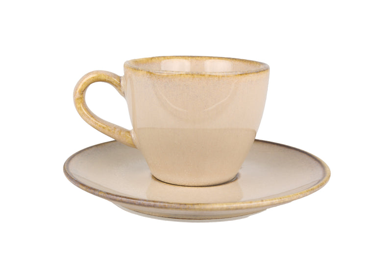 Sand Hygge Espresso cup with saucer - 80cc - set of 6