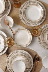 Brown Leaf Dinnerware Set 24 pcs - Chaplin Home