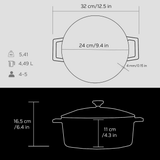 Cast Iron Casserole - 24 cm - Chaplin Home