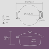 Cast Iron Casserole - 24 cm - Chaplin Home