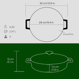 Cast Iron Casserole - 24 cm - Chaplin Home