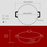 Cast Iron Casserole - 24 cm - Chaplin Home
