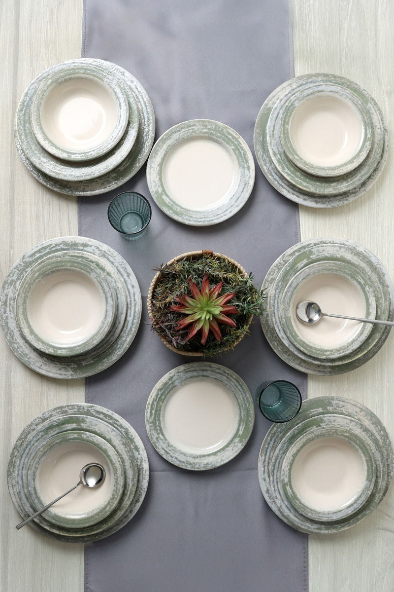 Deep Green Assos Dinnerware Set 24 pcs - Chaplin Home
