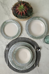 Deep Green Assos Dinnerware Set 24 pcs - Chaplin Home