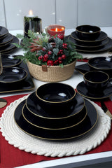 Ege Black Gold Dinnerware Set 44 pcs - Chaplin Home
