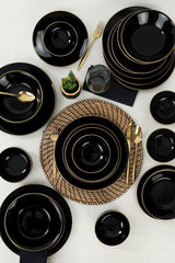 Ege Black Gold Dinnerware Set 44 pcs - Chaplin Home