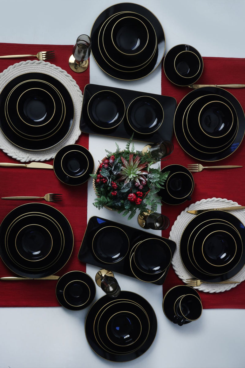 Ege Black Gold Dinnerware Set 44 pcs - Chaplin Home