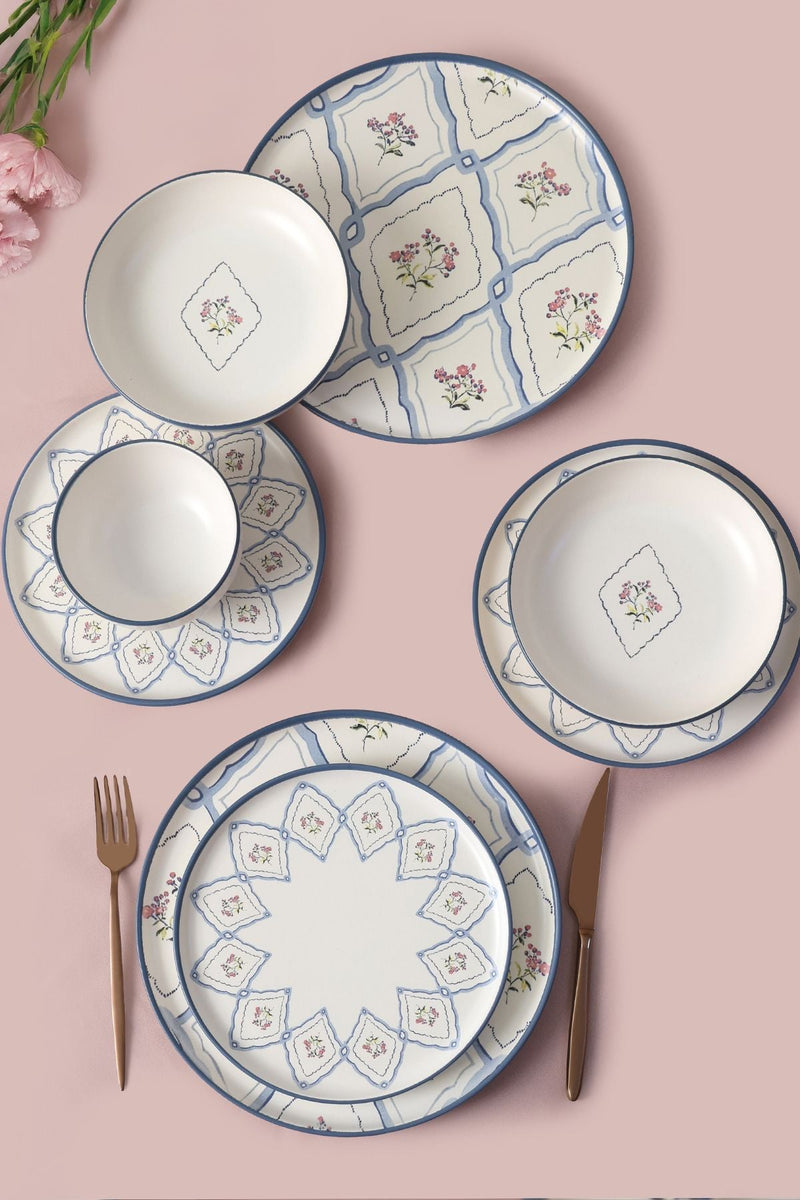 Floral Waves Dinnerware Set 24 pcs - Chaplin Home