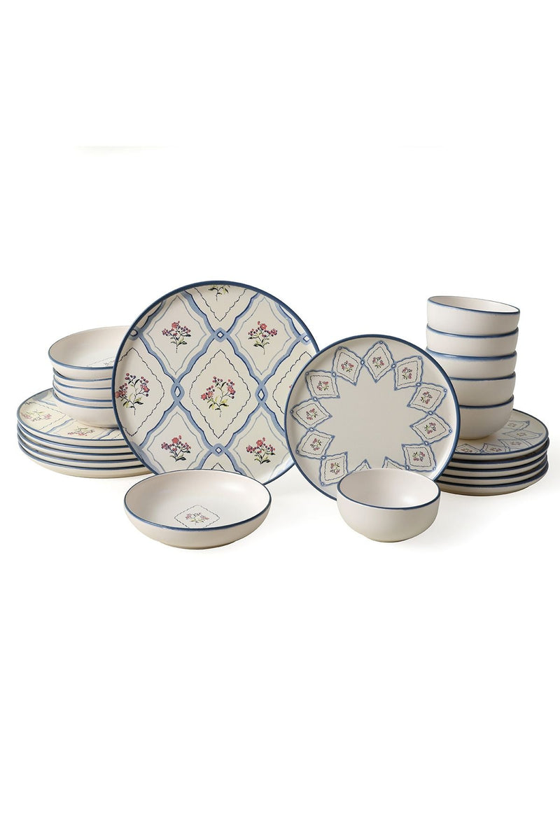 Floral Waves Dinnerware Set 24 pcs - Chaplin Home