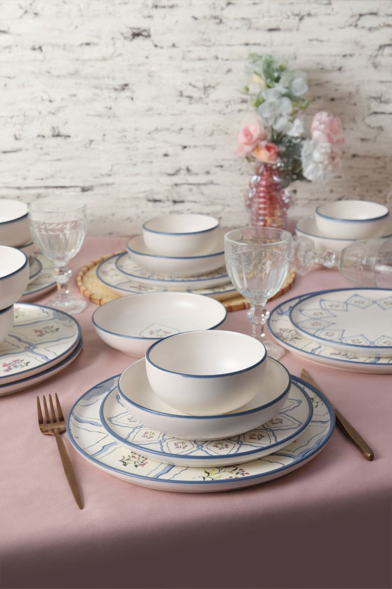 Floral Waves Dinnerware Set 24 pcs - Chaplin Home