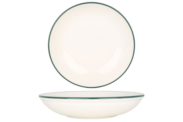 Green Edge Deep Plate 20 cm (650cc) - Chaplin Home