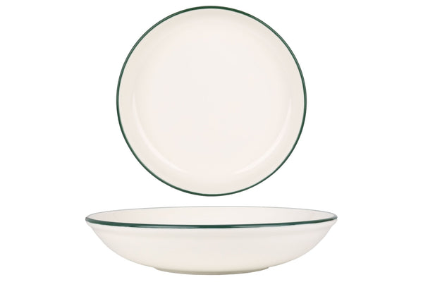 Green Edge Deep Plate 25 cm (1300cc) - Chaplin Home