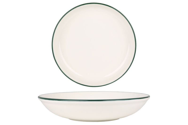 Green Edge Deep Plate 25 cm (1300cc) - Chaplin Home