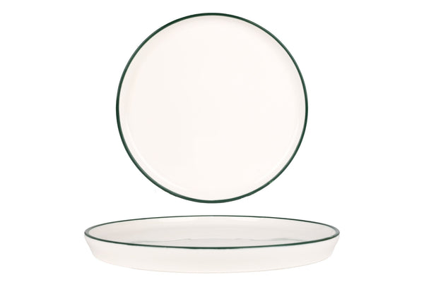 Green Edge Dessert Plate 20 cm - Chaplin Home