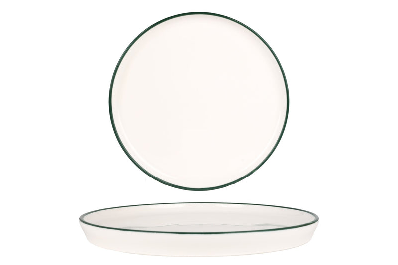 Green Edge Dessert Plate 20 cm - Chaplin Home