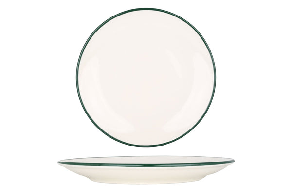 Green Edge Dessert Plate 23 cm - Chaplin Home