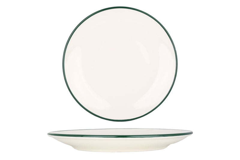 Green Edge Dessert Plate 23 cm - Chaplin Home
