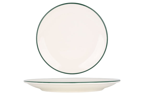 Green Edge Dinner Plate 25 cm - Chaplin Home