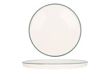 Plato Llano Borde Verde 26 cm - Chaplin Home