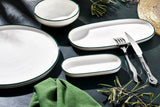 Green Edge Dinnerware Set 24 pc's - Chaplin Home