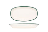 Grüner Rand Servierschale 25x15cm - Chaplin Home