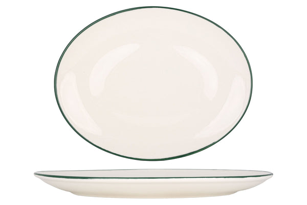 Green Edge Service Plate 36 cm - oval - Chaplin Home