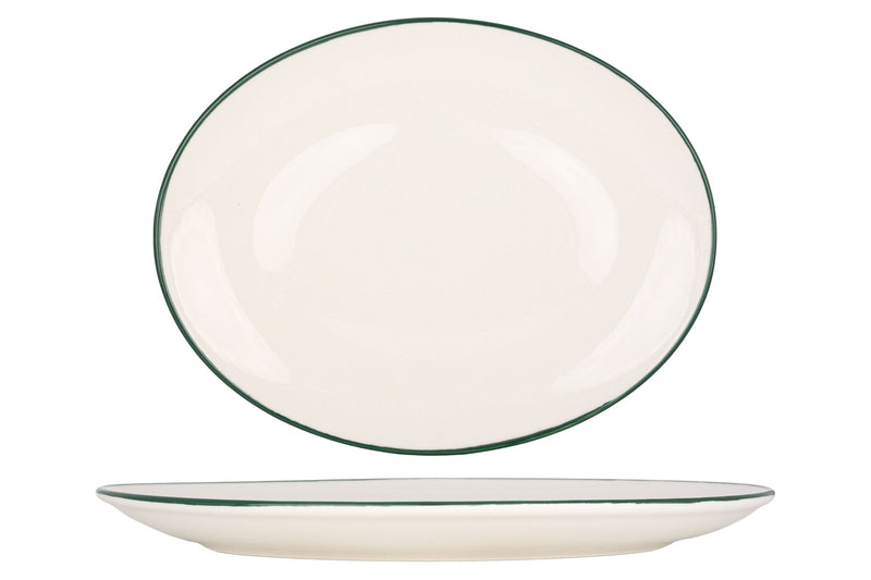 Green Edge Service Plate 36 cm - oval - Chaplin Home