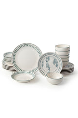 Green Leaf Dinnerware Set 24 pcs - Chaplin Home