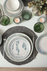 Green Leaf Dinnerware Set 24 pcs - Chaplin Home