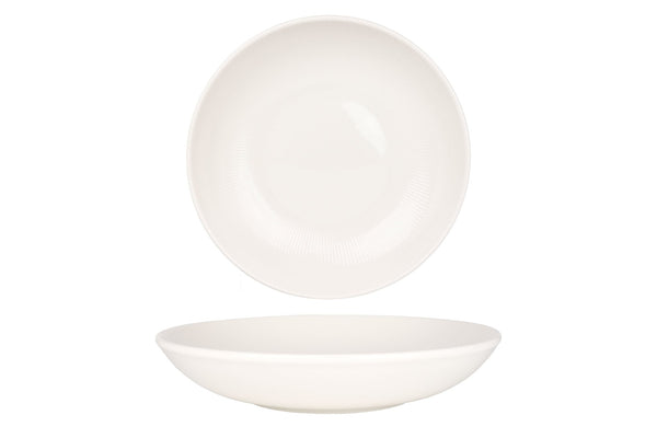 Iris White Deep Plate 23 cm (1000cc) - Chaplin Home